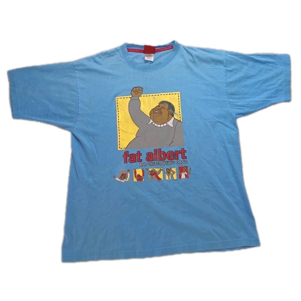 Vintage USA Fubu Platinum Fat Albert & The Gang Short Sleeve Shirt Size Large